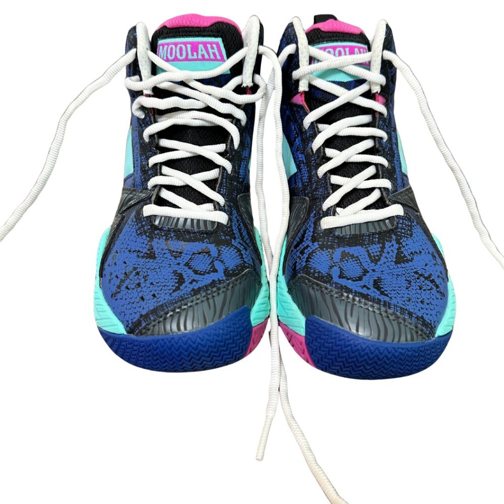 Moolah Youth BasketballSneakers: KIDS PRESS BREAK TRUE BLUE / AQUA / ROSE VIOLET